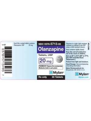 Olanzapine TEVA 20 mg. 30 tablets